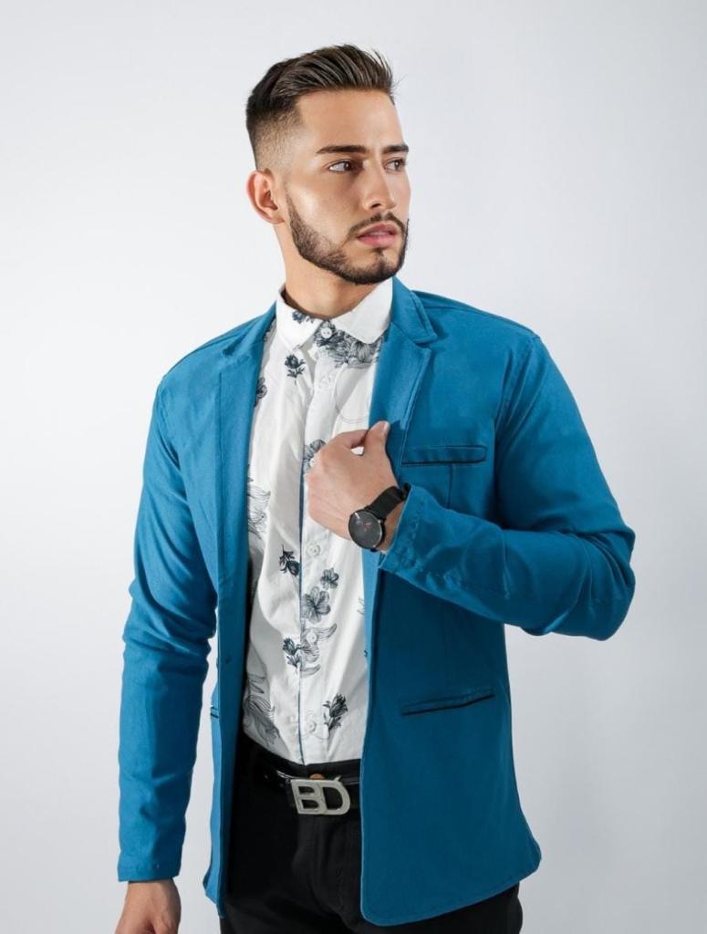 Blazer Slim Fit Bengalina con Forro Interior (622348)