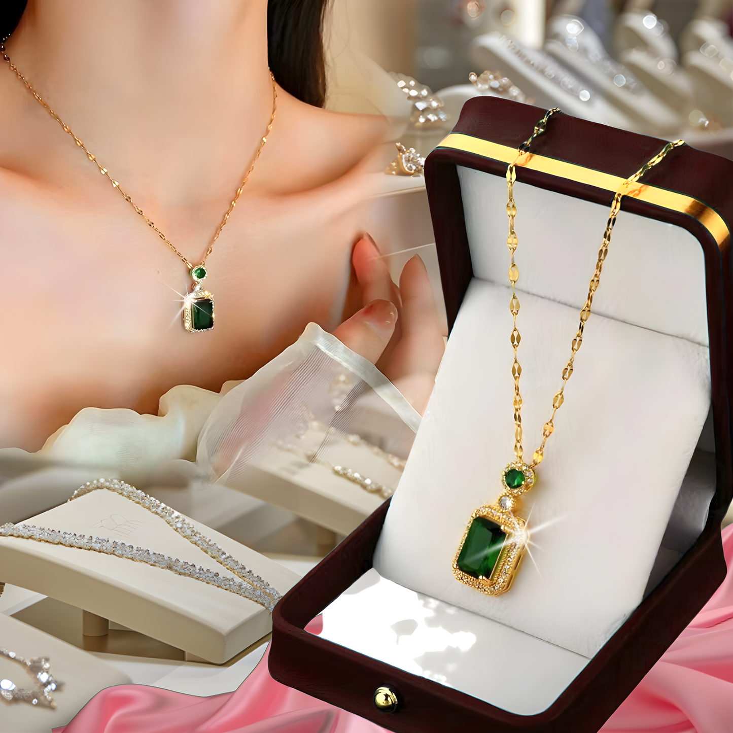 Dije Esmeralda Cristal de Moda (778532)