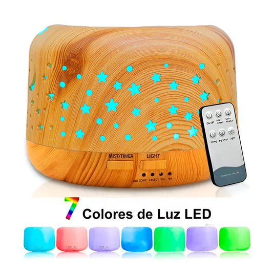 Humidificador con Luz LED y Aromaterapia