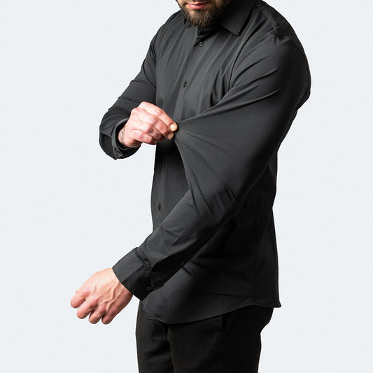 Lleva 2 Camisas Manga Larga Oversize Elástico Slim (1371073)