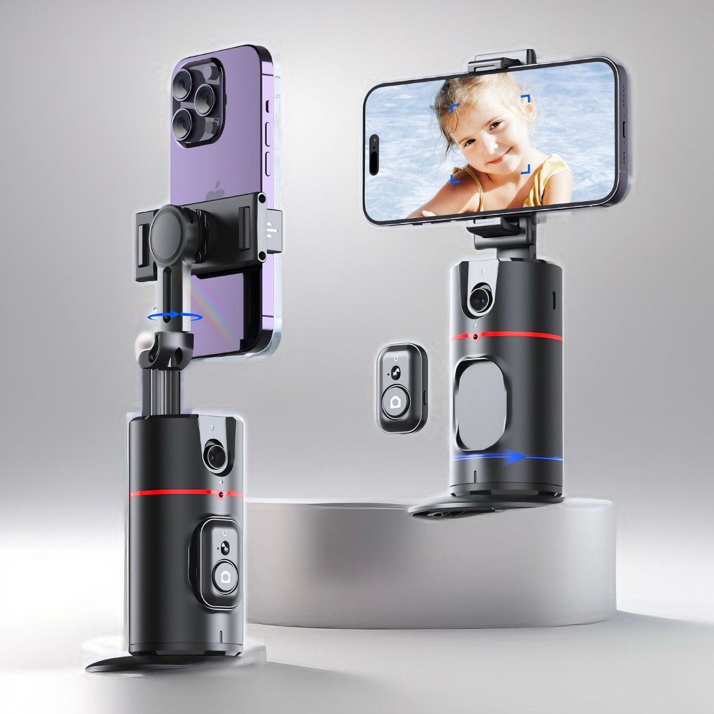 Trípode Inteligente 360° con Reconocimiento Facial y Control Remoto (1627010)