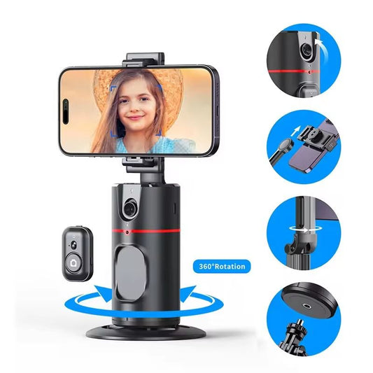 Trípode Inteligente 360° con Reconocimiento Facial y Control Remoto (1627010)