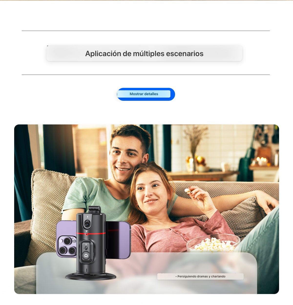 Trípode Inteligente 360° con Reconocimiento Facial y Control Remoto (1627010)