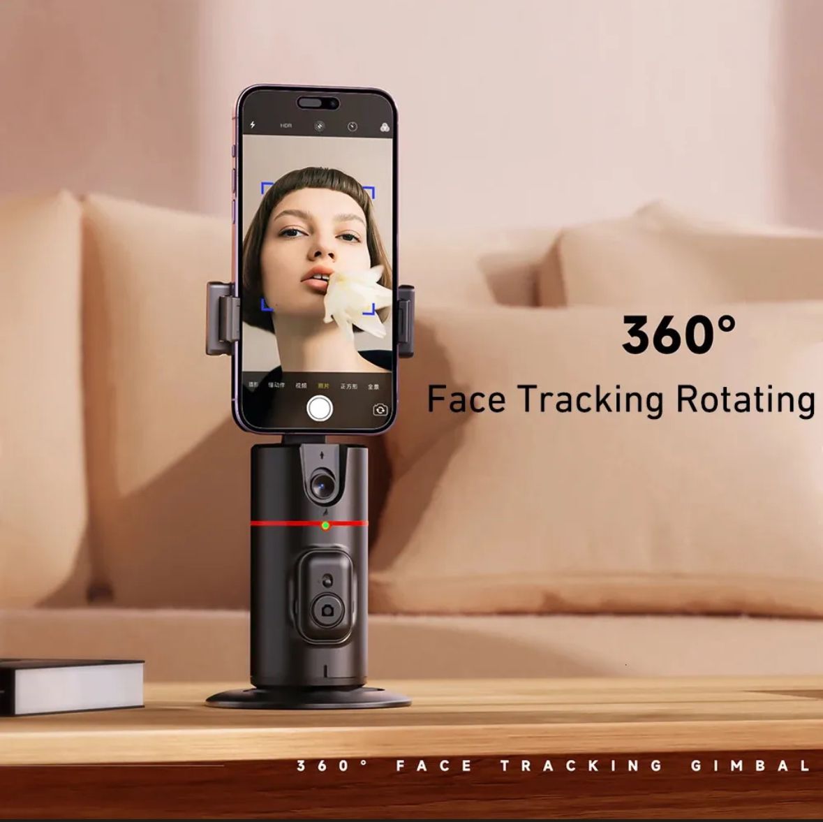 Trípode Inteligente 360° con Reconocimiento Facial y Control Remoto (1627010)