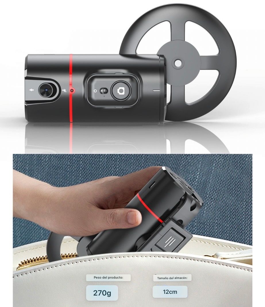 Trípode Inteligente 360° con Reconocimiento Facial y Control Remoto (1627010)