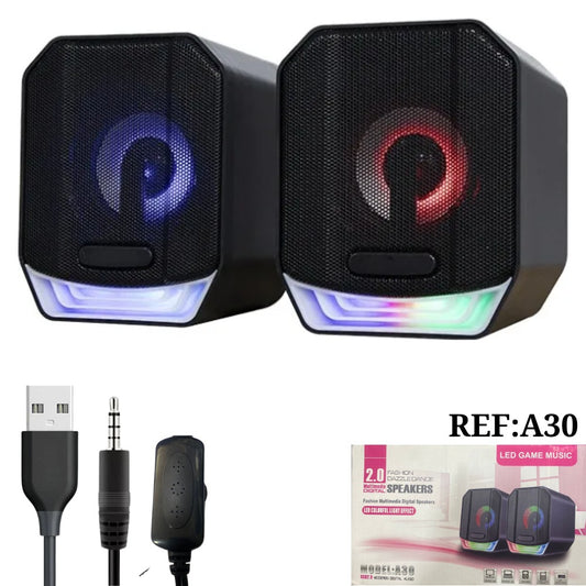 🎵 Parlantes Compactos USB con Audio de Alta Calidad – Diseño Práctico y Funcional (1642444)