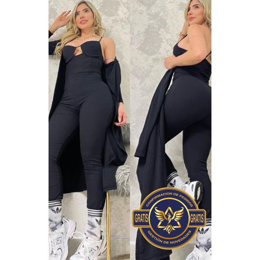 ✨ Enterizo Copa Rib + Gabán – Elegancia y Confort (1637523)