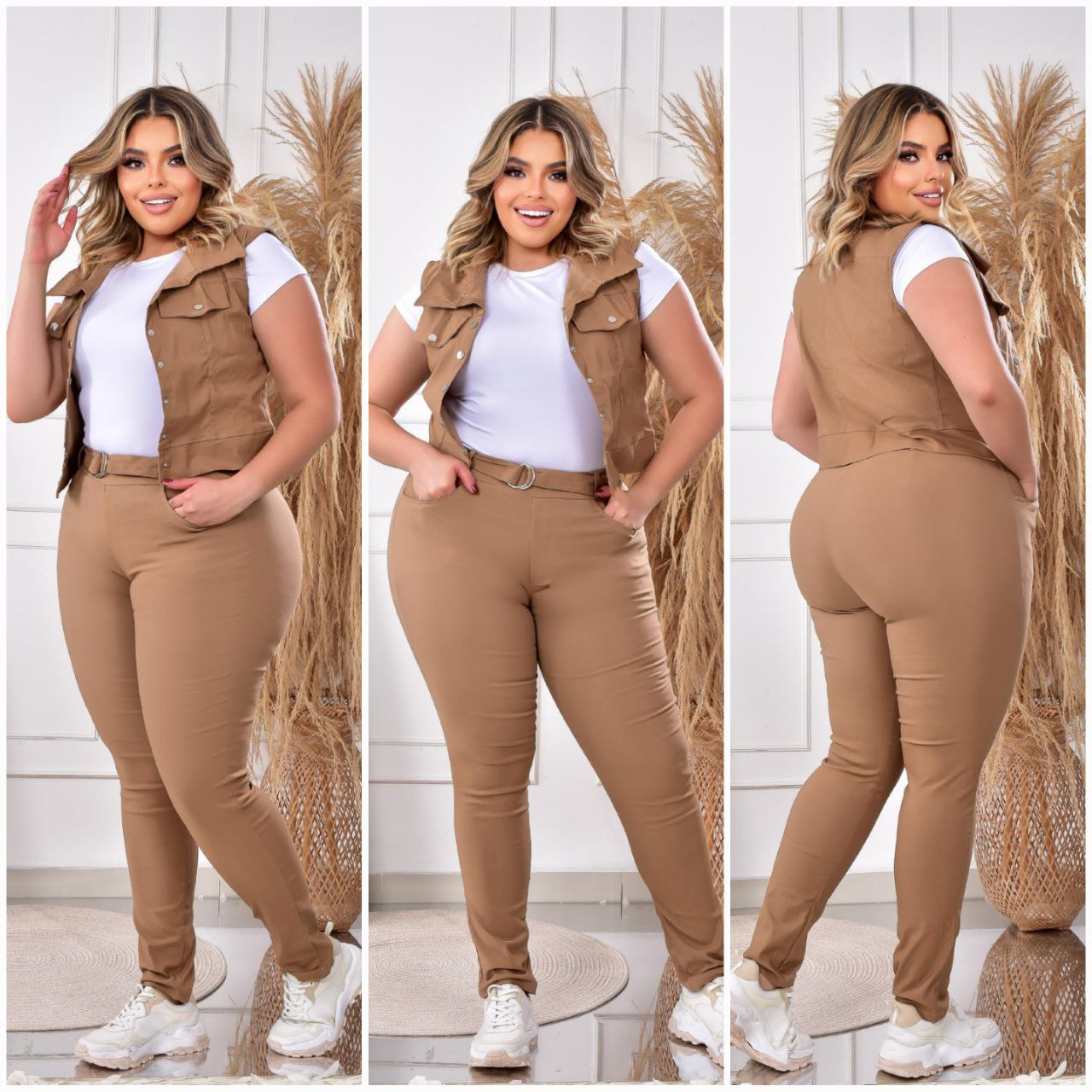 Conjunto 3 Prendas Chaleco – Versatilidad en un Solo Look ✨👗 (1678870)