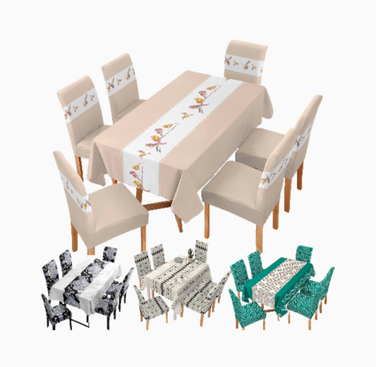 Combo Mantel Impermeable + 6 Fundas de Sillas (603210)