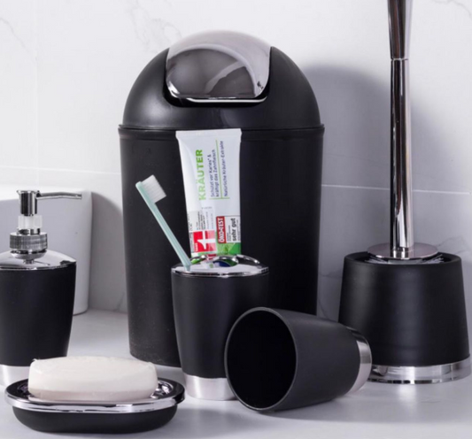 Juego de Accesorios de Baño de 6 Piezas: Práctico, Duradero y Elegante