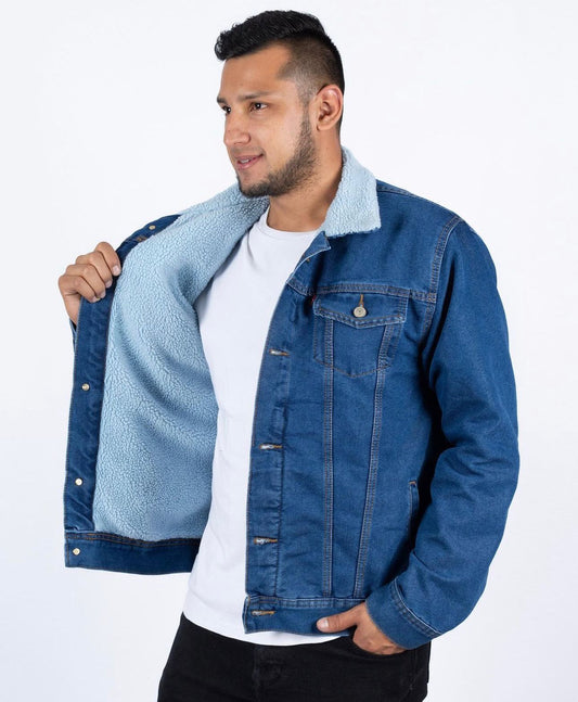Chaqueta en jean con ovejero  T68A.